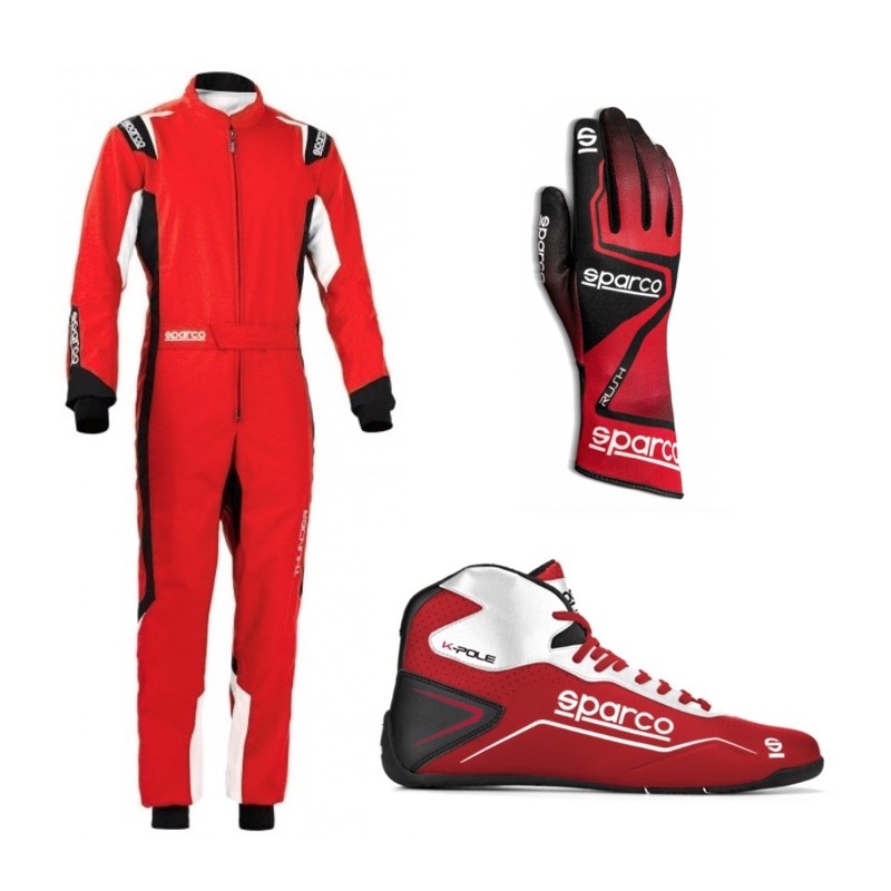 Kit pilotes Sparco rouge